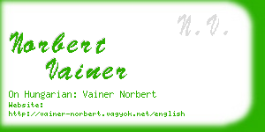 norbert vainer business card